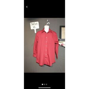 Stafford xl button down red dress shirt.